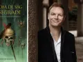 Daniel Hermansson, författare till "De kom, de såg, de segrade", med en bokomslag som visar en romersk hjälm på ett dödskalle.