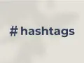 Texten "# hashtags" i mörkblå färg mot en ljus bakgrund. Enkel design som lyfter fram ordet. #svenska