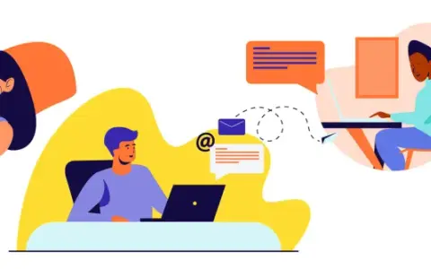Illustration visar hur folk kommunicerar digitalt, från sociala medier till samtal. Det är en visuell representation av hur slang i svenska språket sprids online.